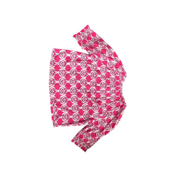 Ro's Garden Havana Pink Geometric Print Blouse Women's Size M - Picture 5 of 7